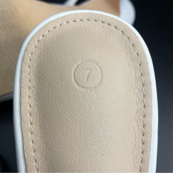 White Pointed Toe Slingback Stiletto Heels Womens Size 7 Dress Pumps - Picture 5 of 7